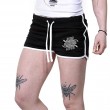 Dragstrip Kustom. Women`s Collage Retro shorts Zero Fucks Given 